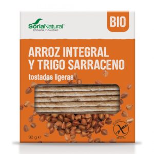 TOSTADAS ARROZ INTEGRAL Y TRIGO SARRACENO SORIA NATURAL 90G