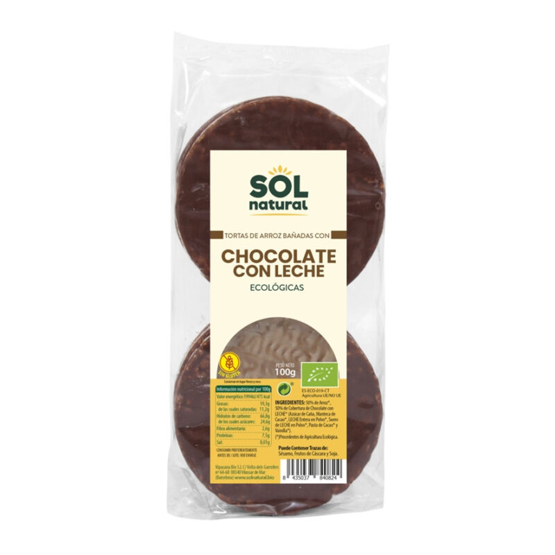 TORT. ARROZ CHOCOLATE LECHE SOLNATURAL 100G