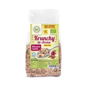 MUESLI KRUNCHY AVENA SIN GLUTEN MANZANA CANELA SOLNATURAL 350G