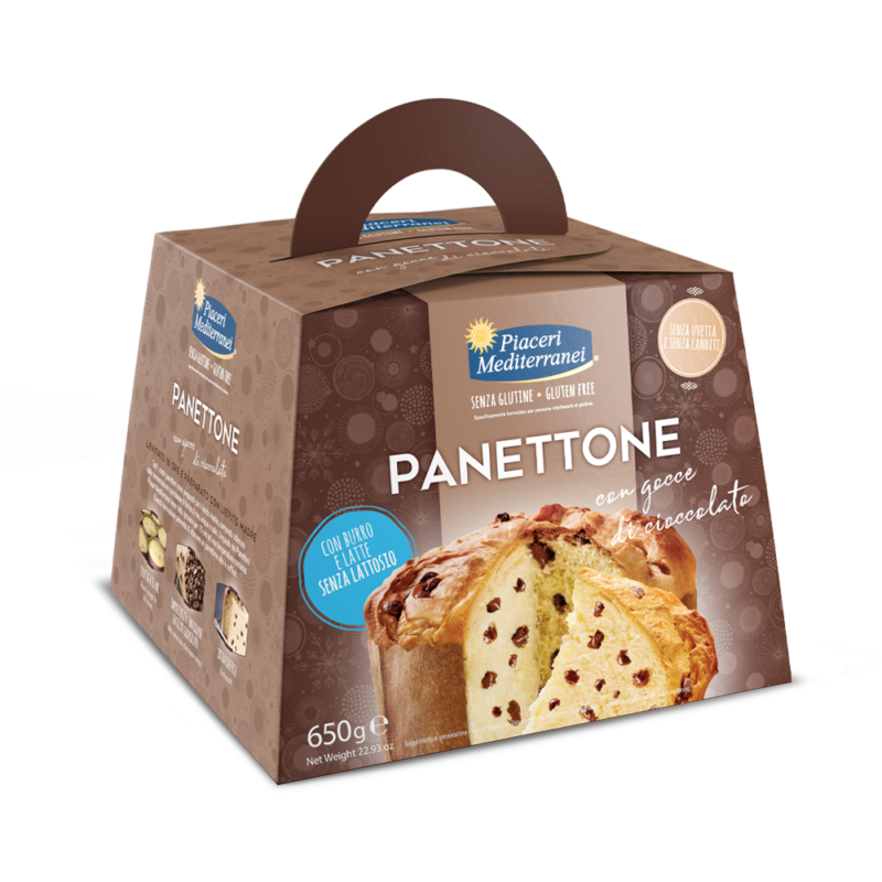 PANETTONE CHIPS CHOCOLATE PIACERI MEDITERRANEI 650G