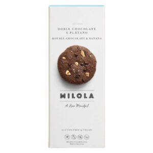 GALLETAS DOBLE CHOCOLATE Y PLÁTANO MILOLA 140G