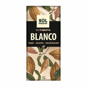 CHOCOLATE BLANCO VEGANO SOLNATURAL 70G