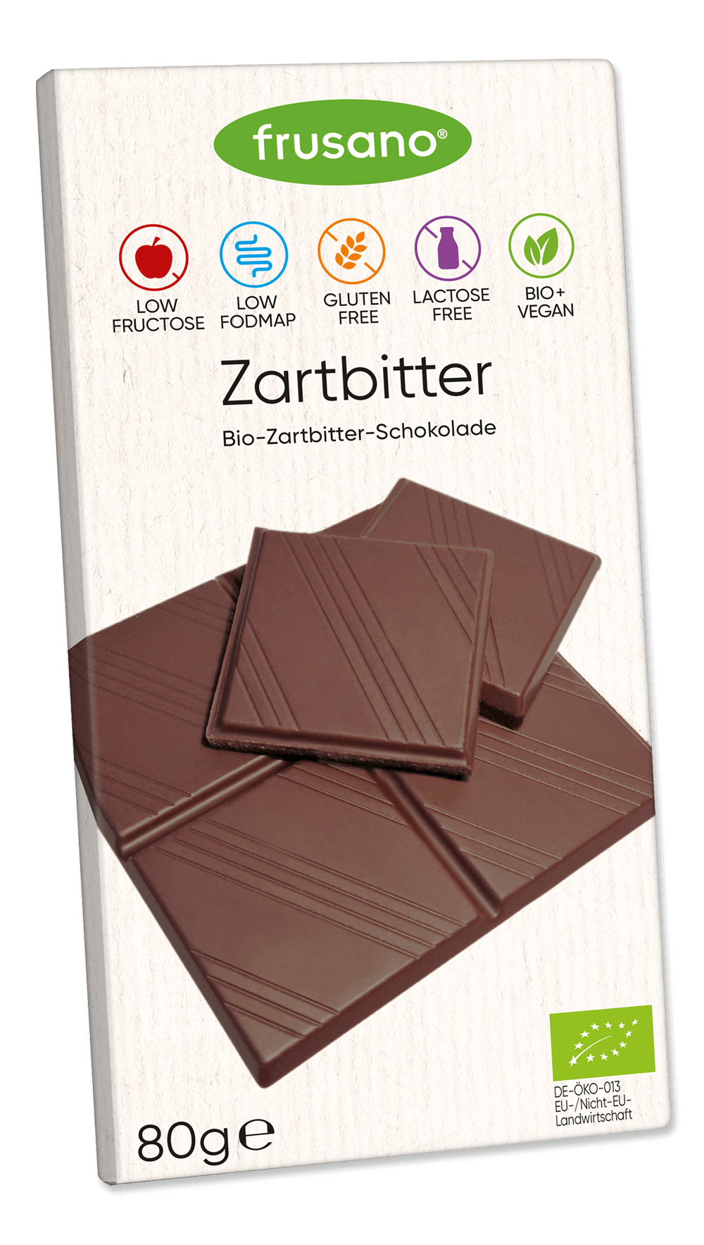 CHOCOLATE NEGRO (SIN LACTOSA) FRUSANO 80G