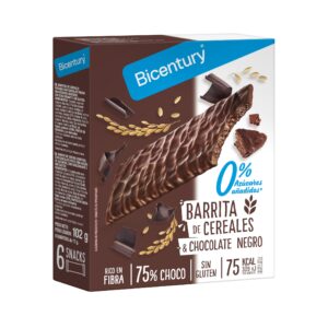 BARRITAS CEREALES CHOCO NEGRO BICENTURY 102G