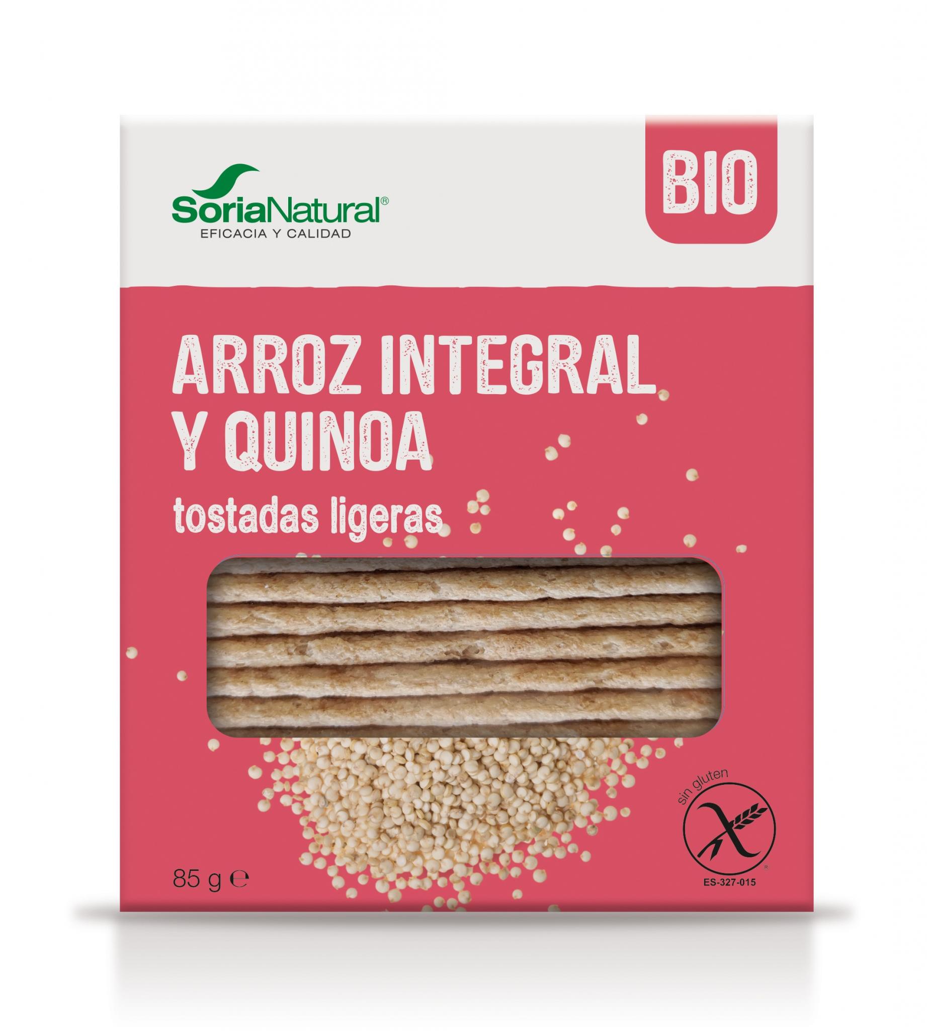 TOSTADAS ARROZ INTEGRAL Y QUINOA SORIA NATURAL 85G