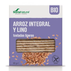 TOSTADAS ARROZ INTEGRAL Y LINO SORIA NATURAL 85G