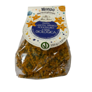 ESTRELLITAS MAIZ, TOMATE, ZANAHORIA Y ESPINACAS PASTA NATURA 250G